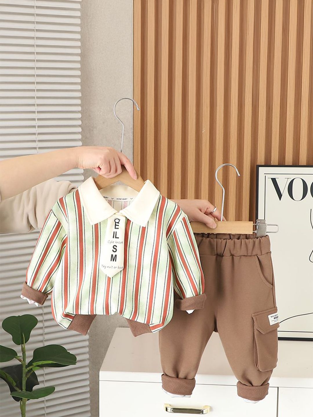 StyleCast x Revolte Boys Striped Polo Collar Sweatshirt With Joggers-picture-25