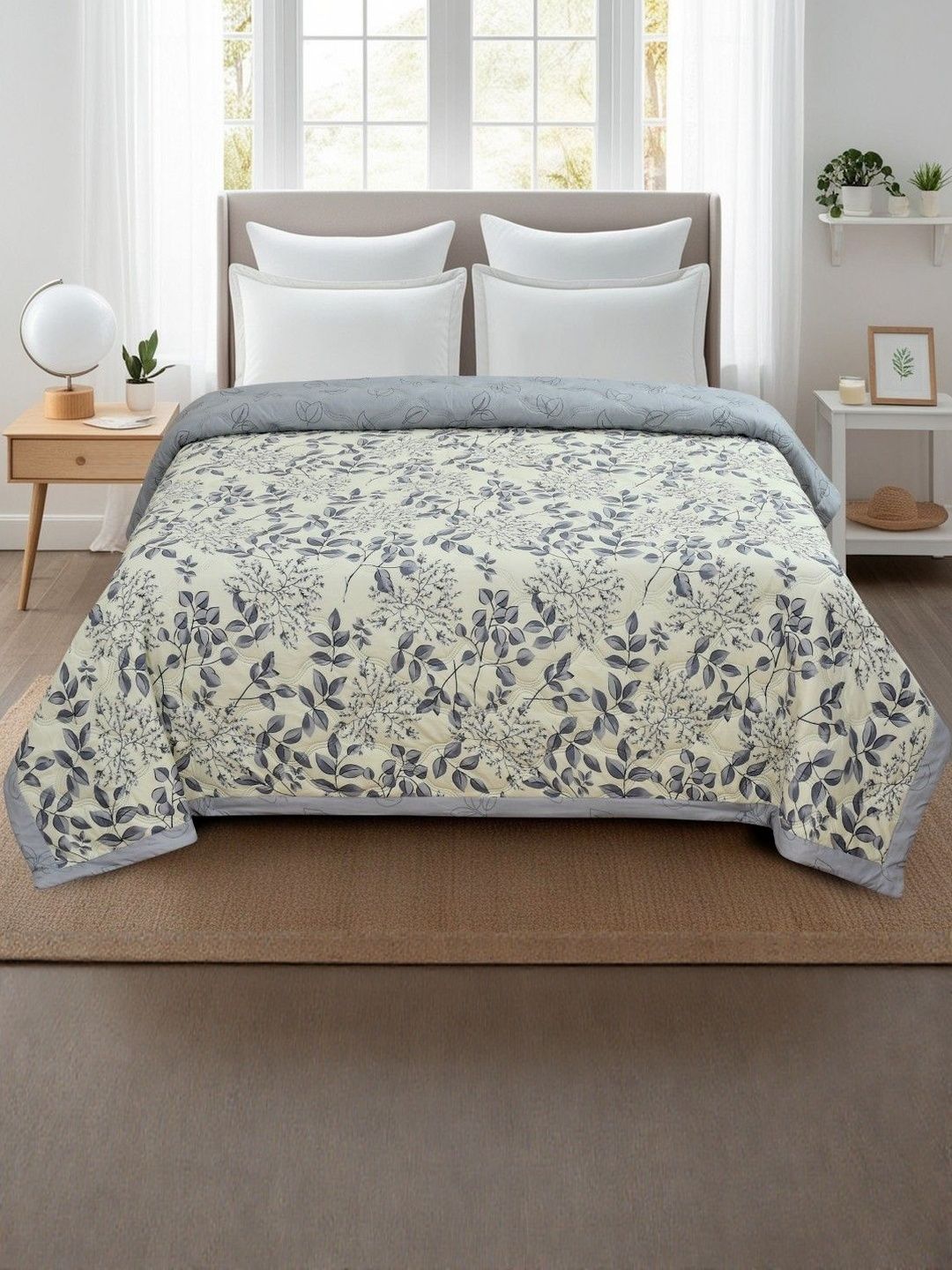 FURNOFY Multicoloured & Multicoloured Woollen Heavy Winter King Size Comforter-picture-57