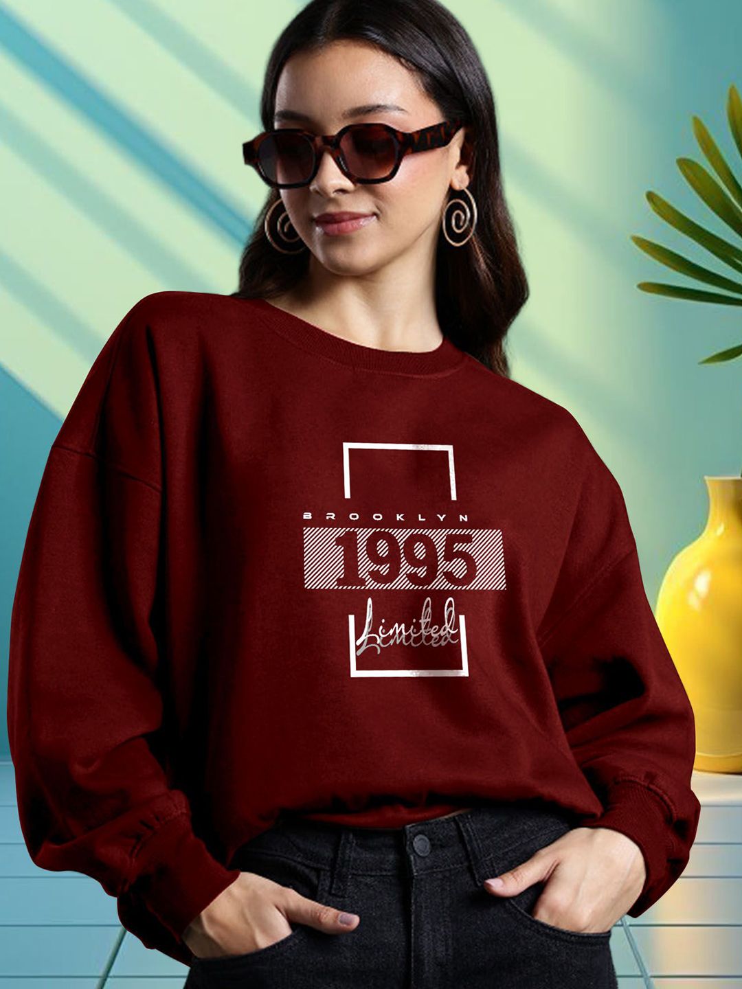 AUSK Women Alphanumeric Printed Round Neck Full Sleeve Sweatshirt-picture-26