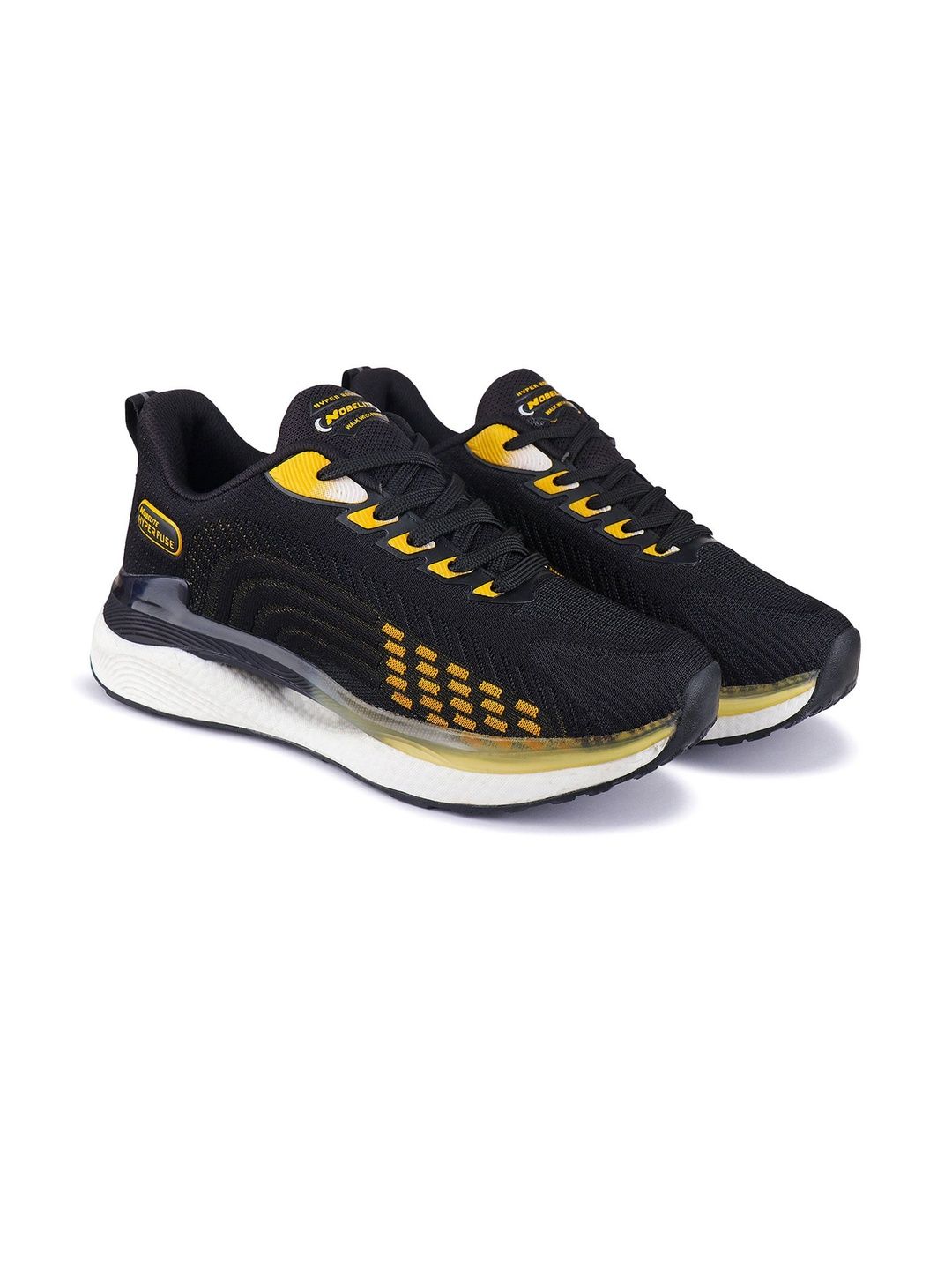 NOBELITE Men Colourblocked Round Toe Memory Foam Sneakers-image-39