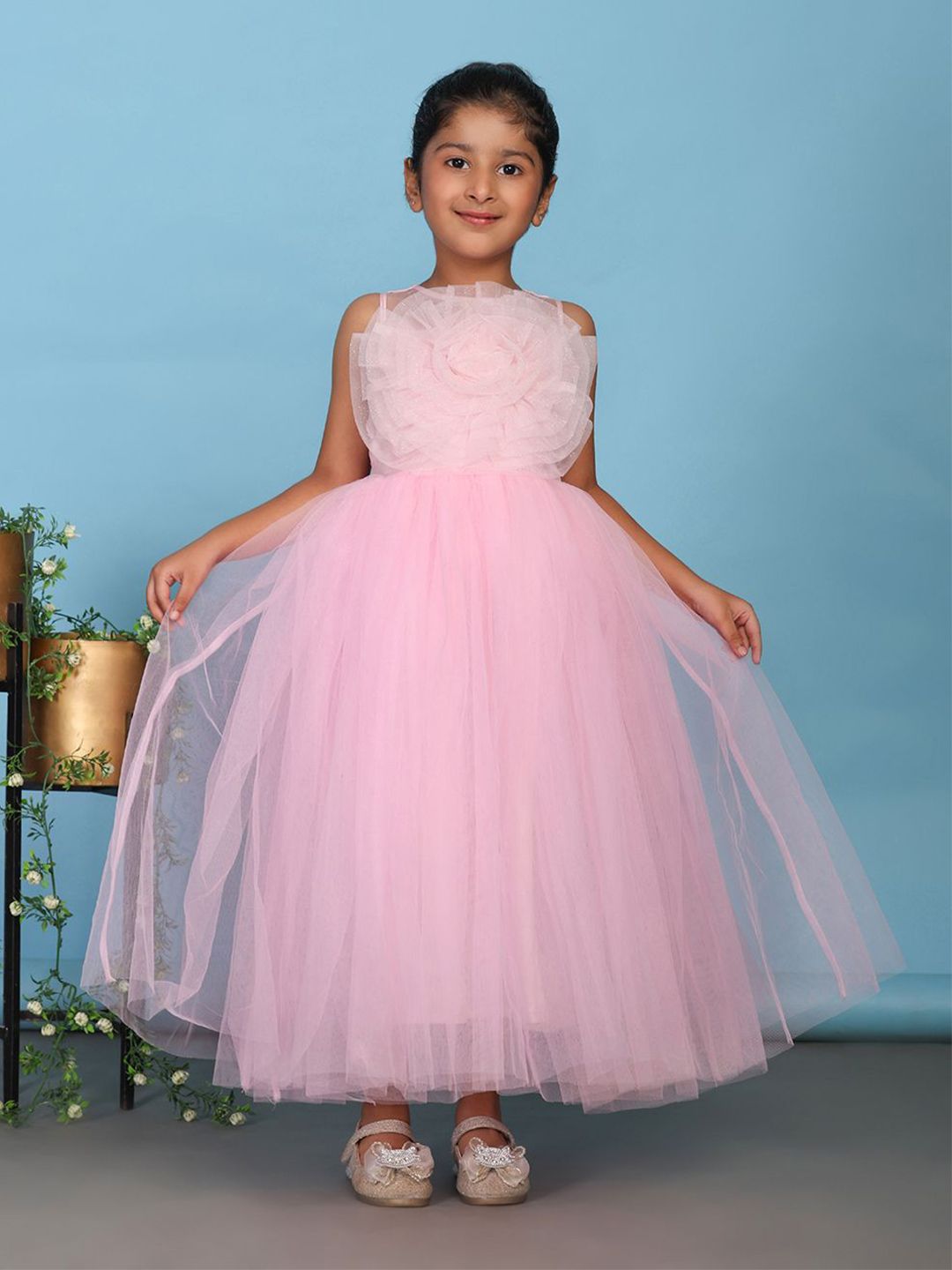 Toy Balloon kids Ruffled Maxi Dress-image-46