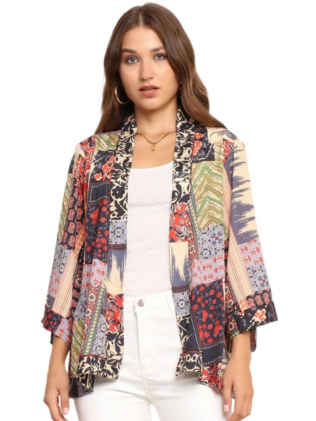 GALE GIRLS Printed Mandarin Collar Shrug-picture-27