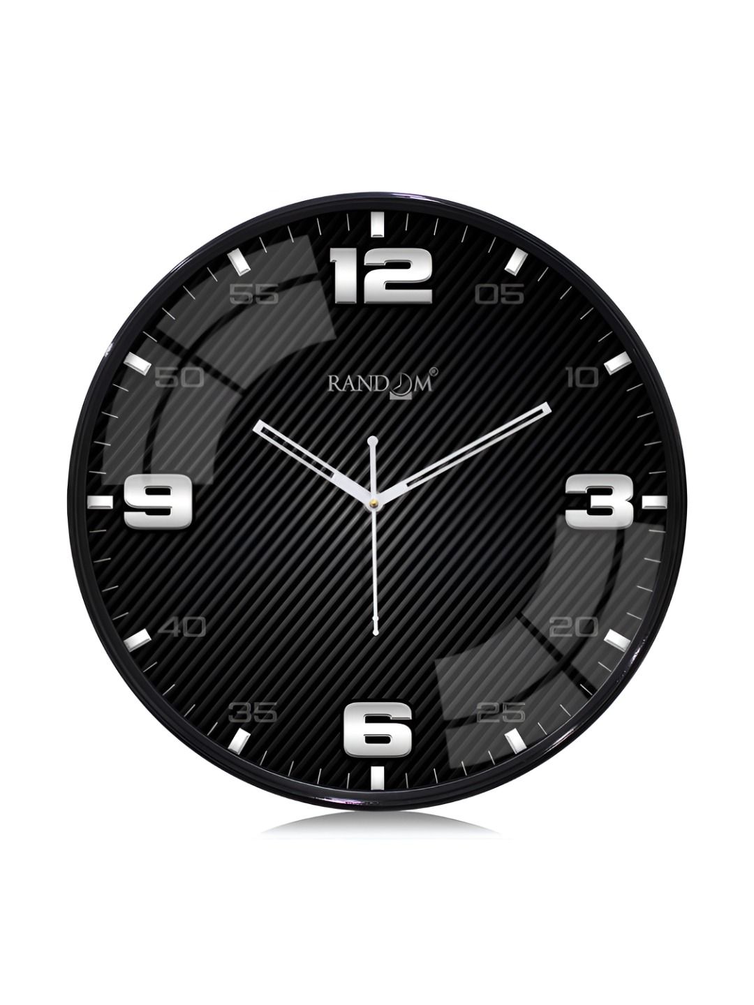 RANDOM Black & White Printed Round Contemporary Wall Clock
