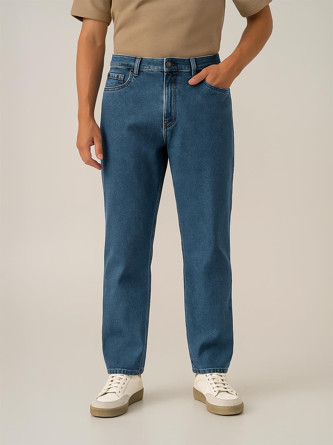 The Pant Project The Pant Project Men Integrity Blue Relaxed Fit Stretchable Cotton Jeans