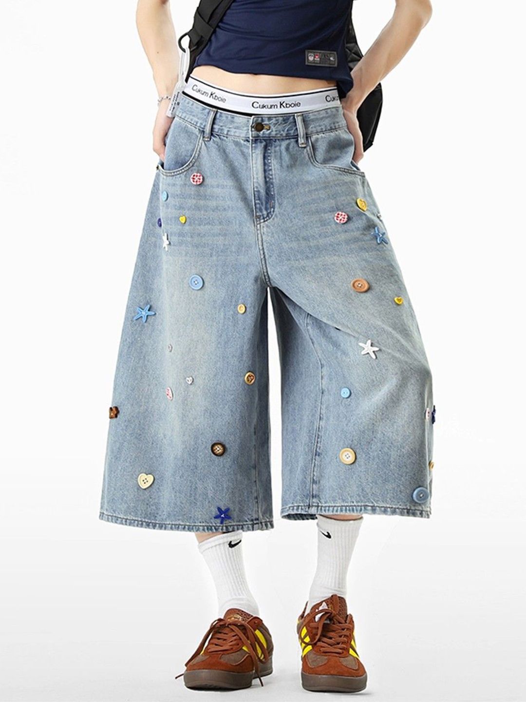 StyleCast Women Wide Leg High-Rise Light Fade Jeans-picture-12