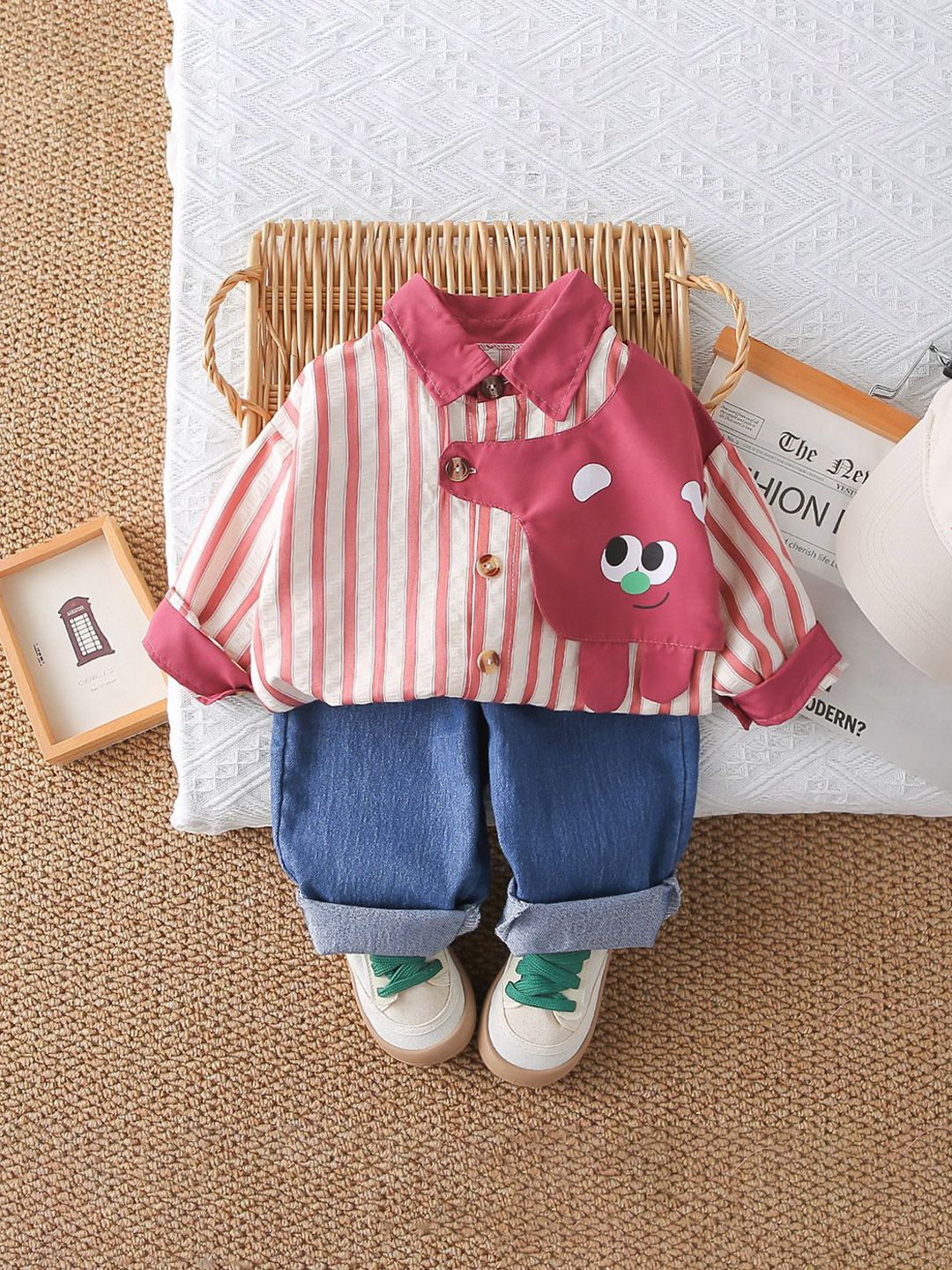 StyleCast x Revolte Boys Striped Long Sleeves Shirt With Trousers-picture-56