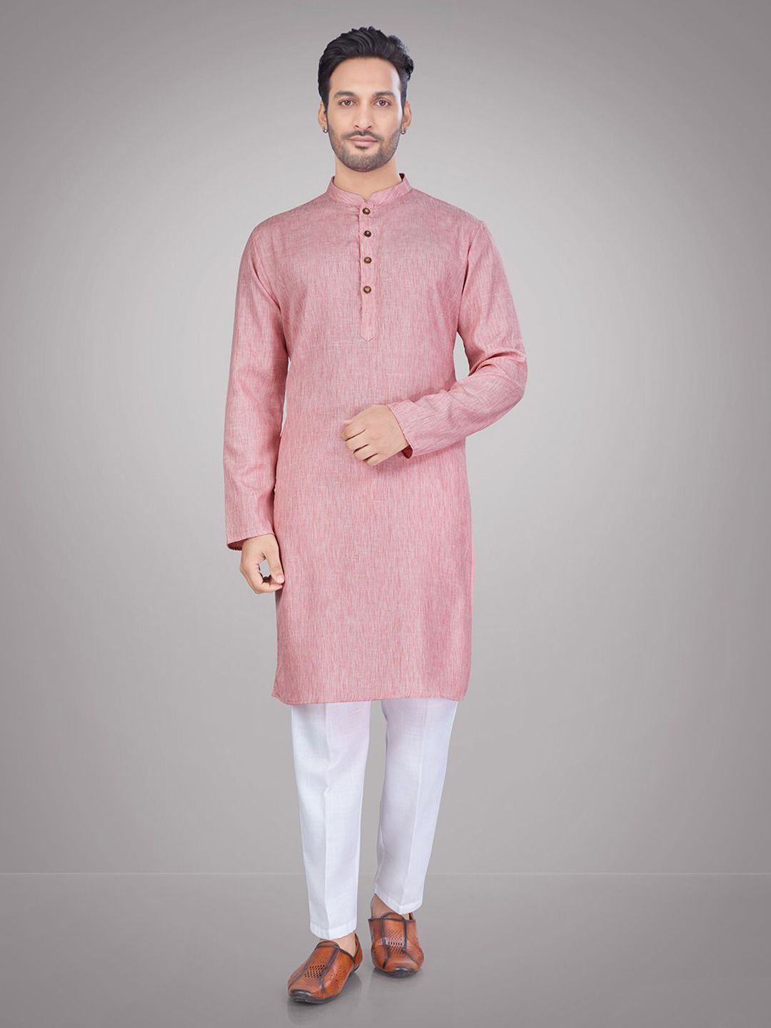 JUGG JUGG JEEYO Men Woven Design Mandarin Collar Kurta-picture-25