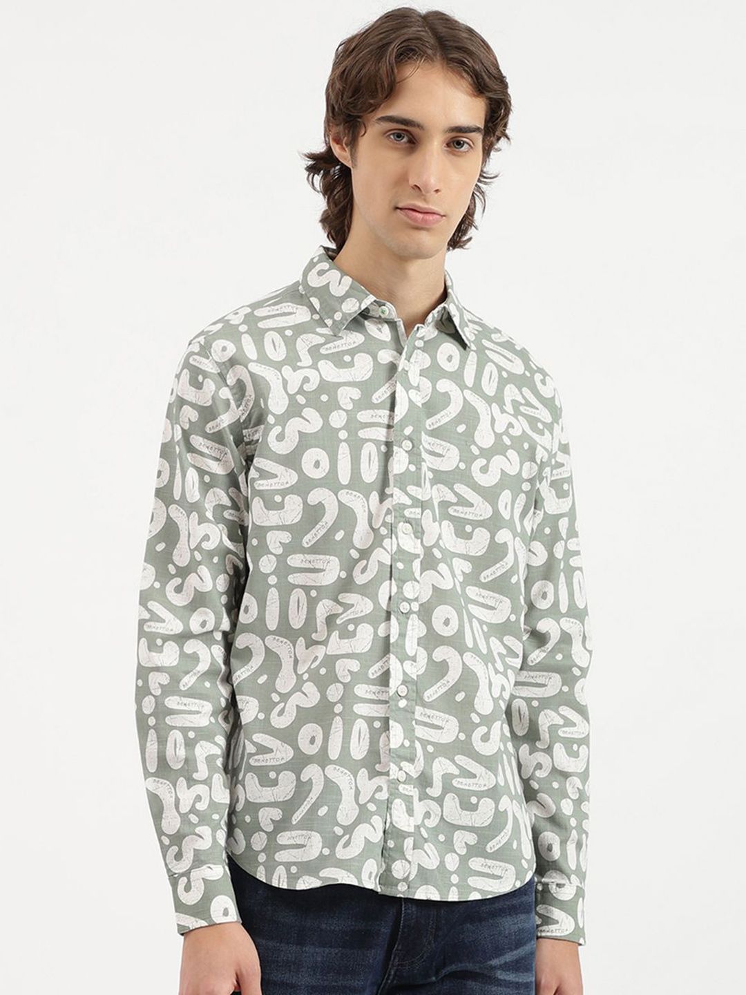 United Colors of Benetton Abstract Printed Pure Cotton Shirt-image-43