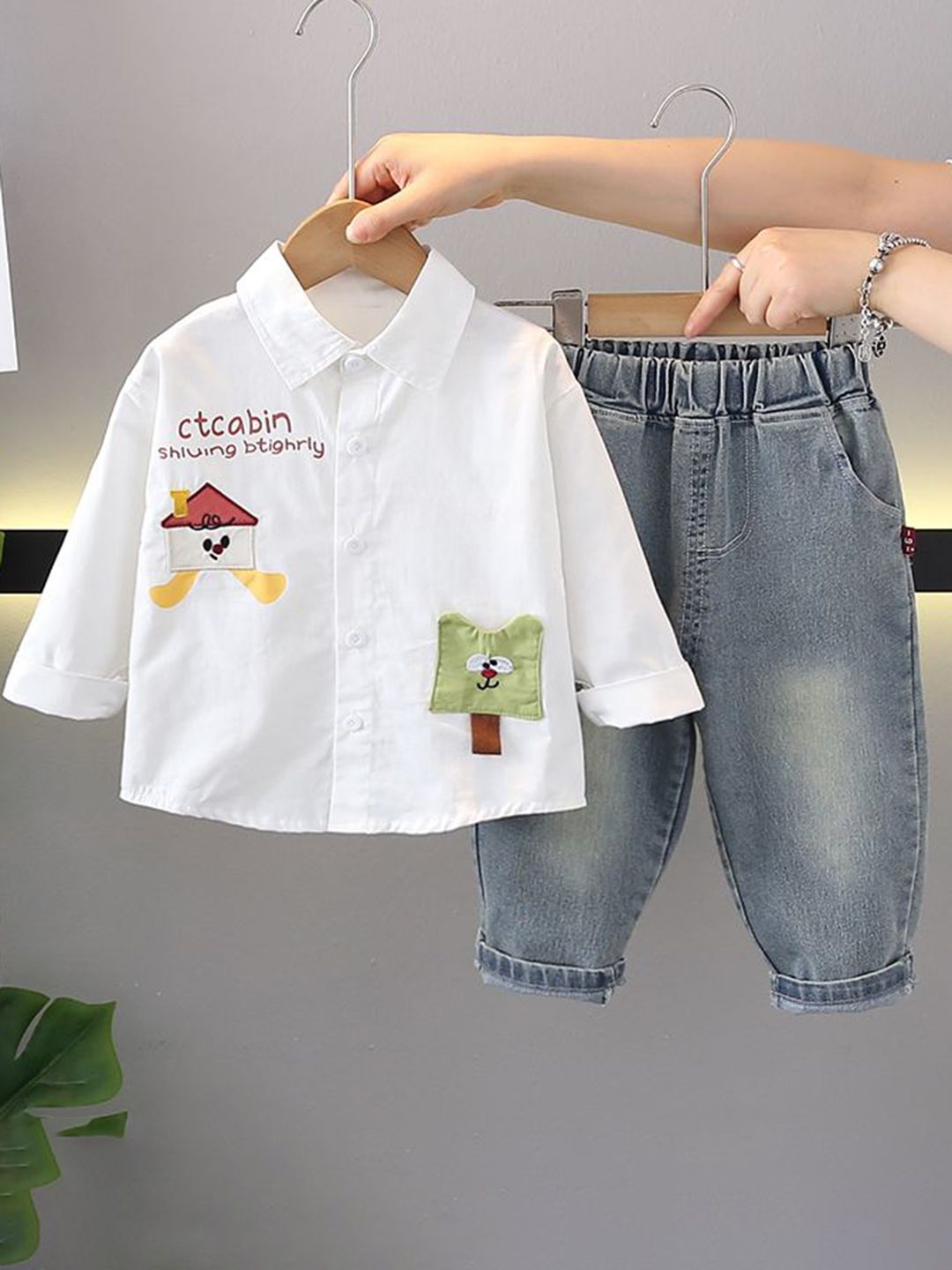 StyleCast x Revolte Boys Self Design Long Sleeves Shirt With Trousers-picture-57