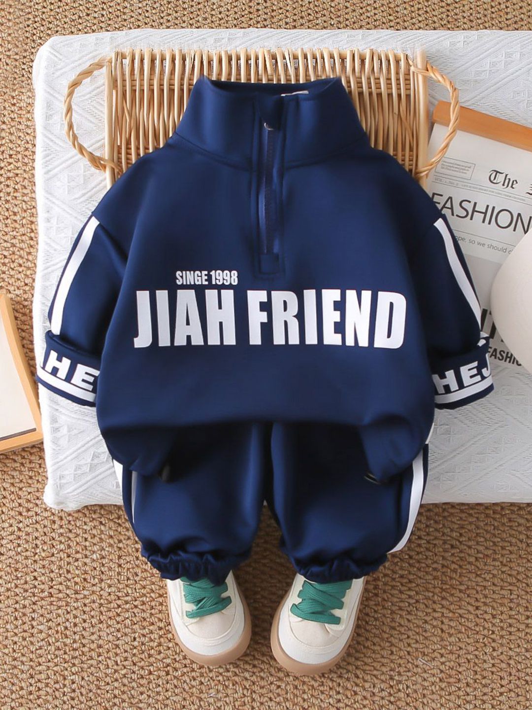 StyleCast x Revolte Boys Printed High Neck Sweatshirt With Jogger-picture-17