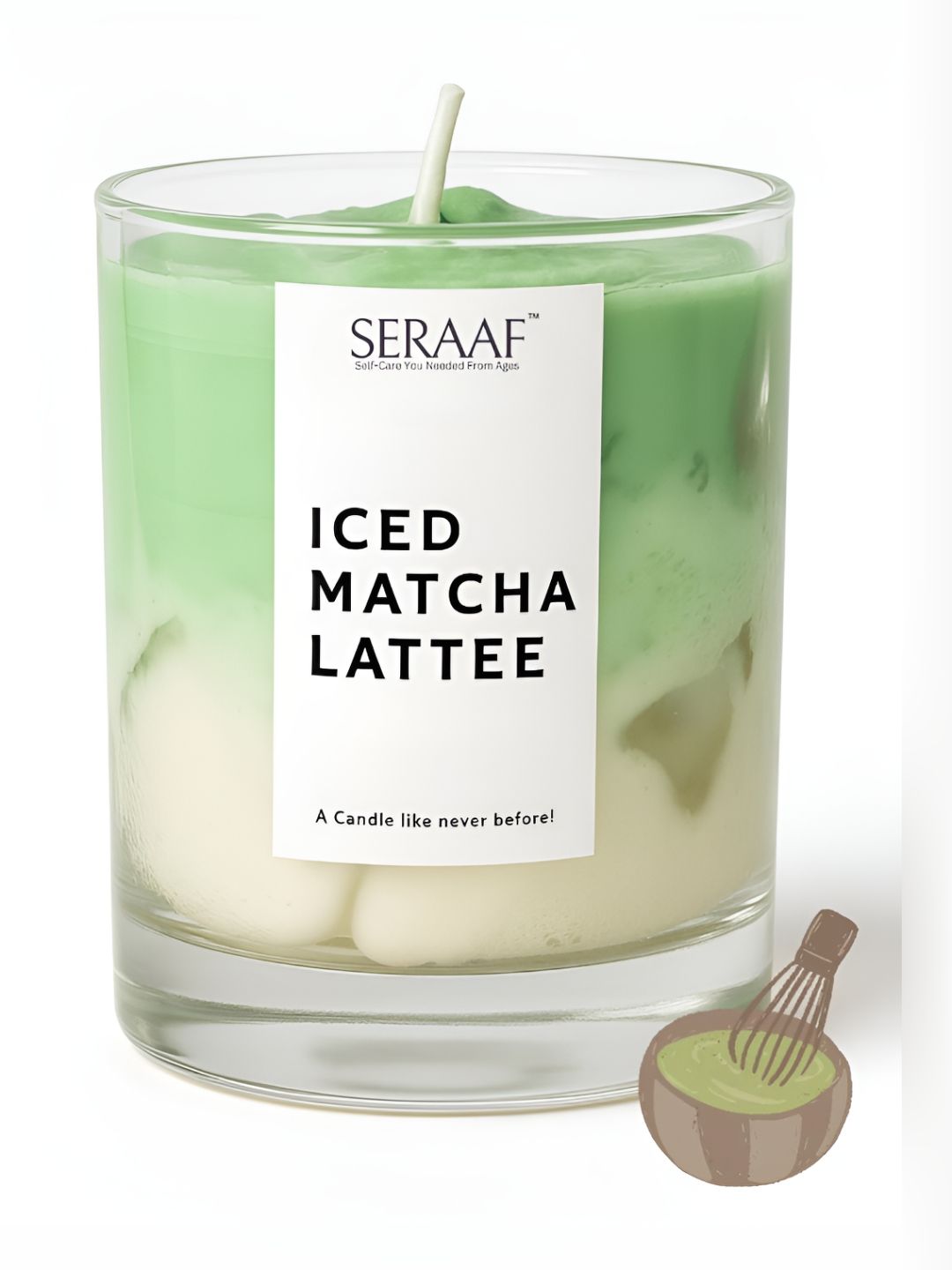 SERAAF White & Green Scented Jar Candle- 250 gm-picture-39