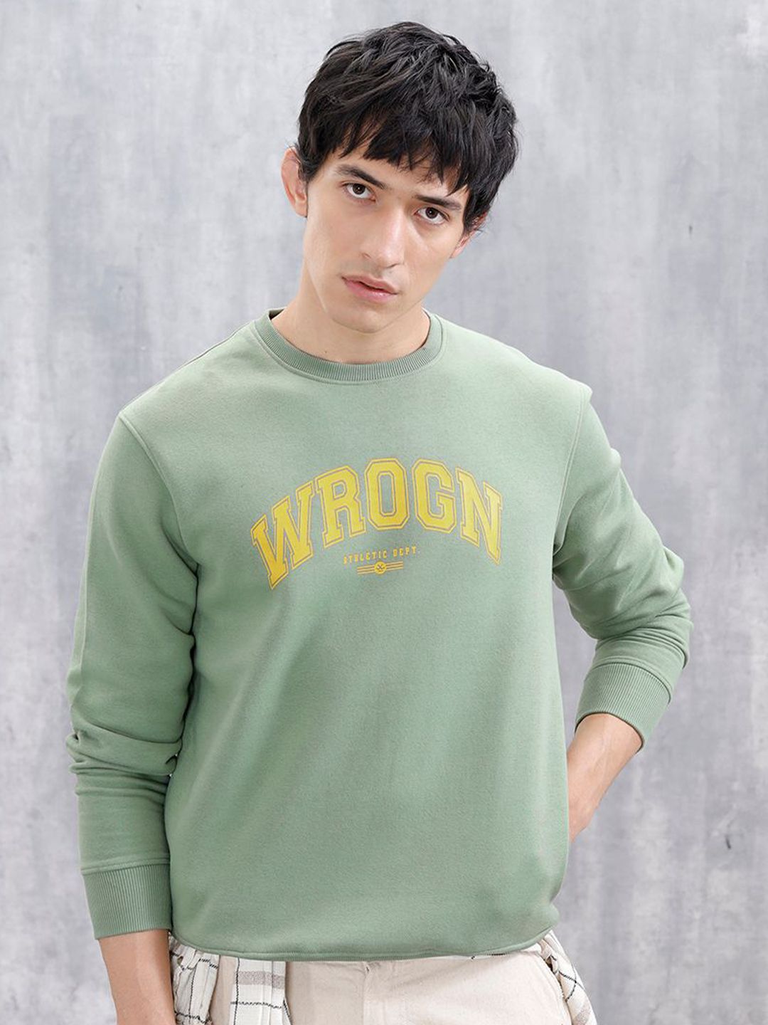 WROGN Men Typography Printed Round Neck Long Sleeves Sweatshirt-picture-33