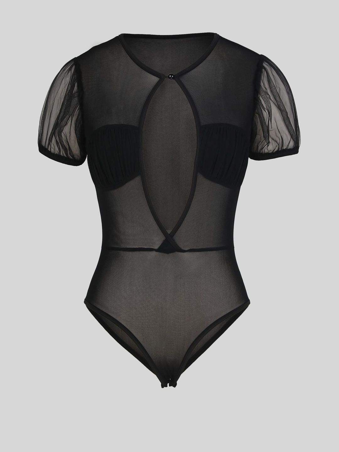 LULU & SKY Puff Sleeve Sheer Top-picture-13