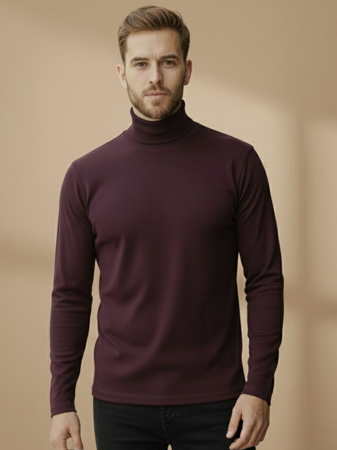 Mast & Harbour Turtle Neck T-Shirt-image-1