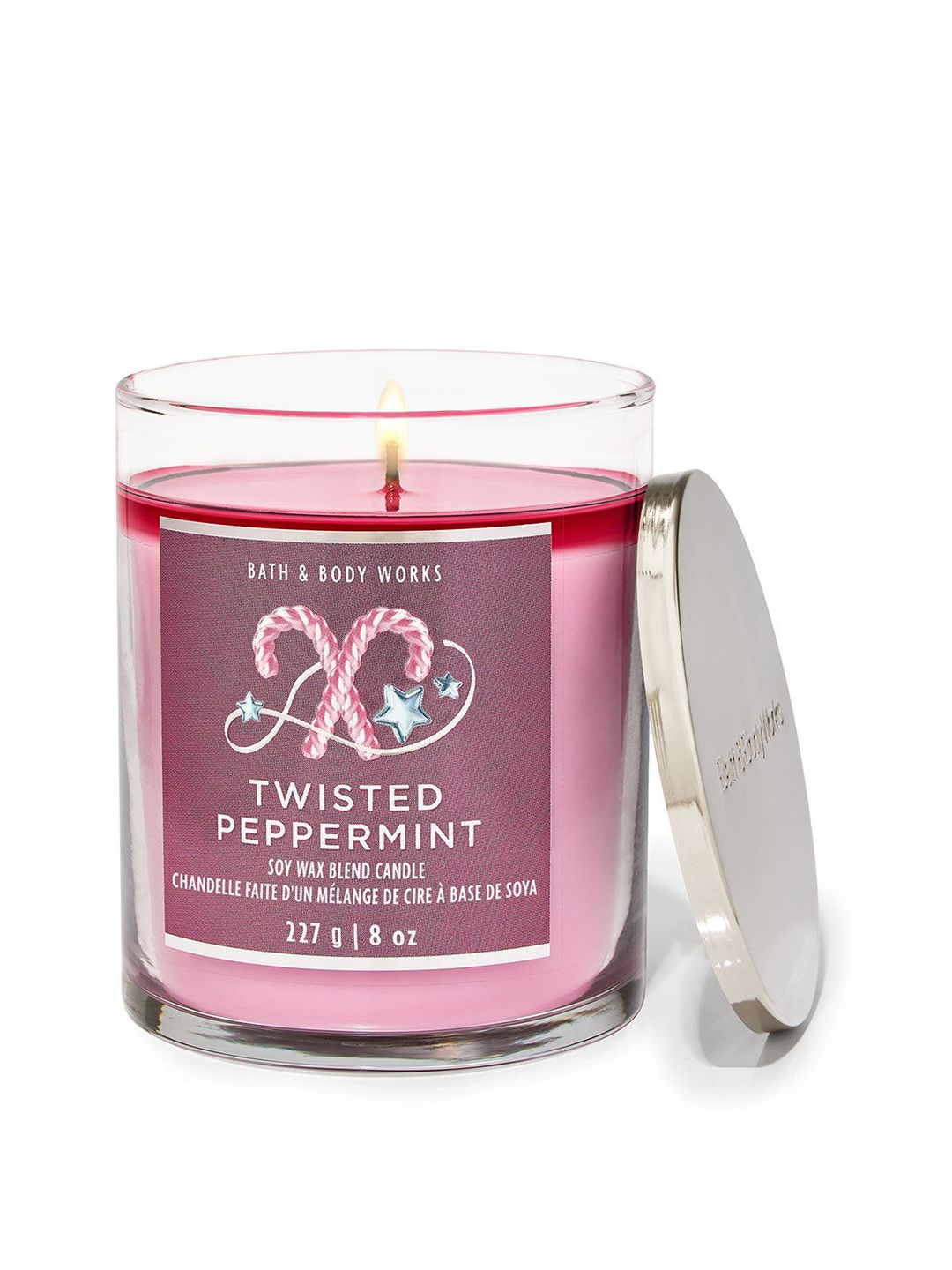 Bath & Body Works Twisted Peppermint Single Wick Candle-image-3