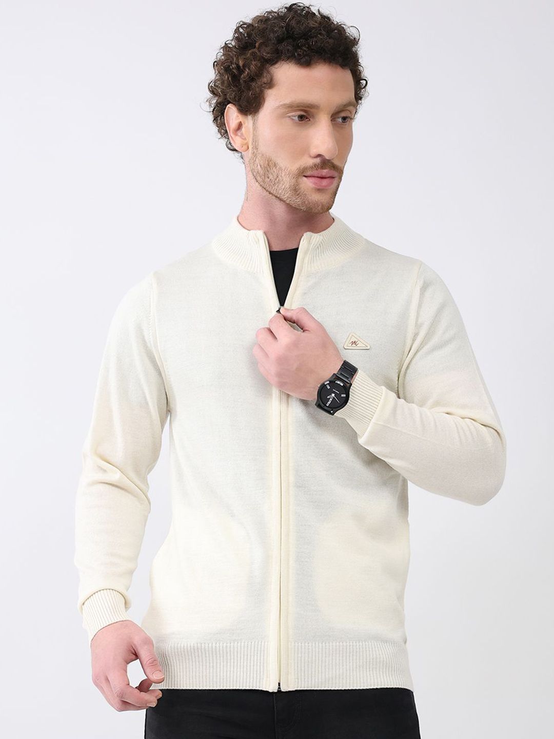 Monte Carlo Men Mock Collar Front-Open Sweater-picture-21