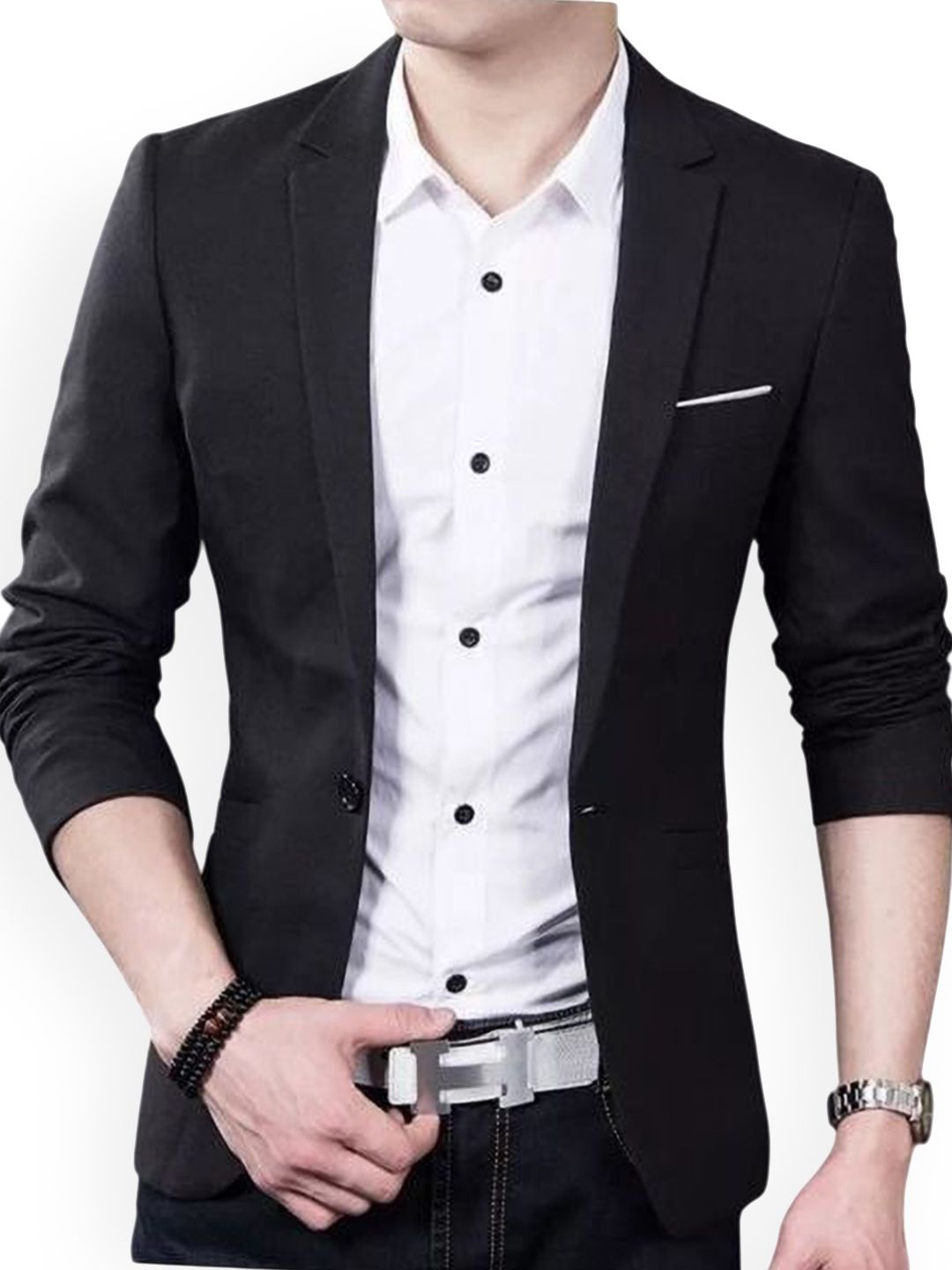 MEN BAZAR in Slim-Fit Single-Breasted Blazer-picture-11
