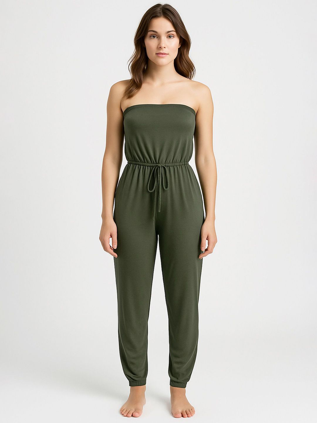 LULU & SKY Women Tie-up Detail Strapless Basic Jumpsuit-picture-28