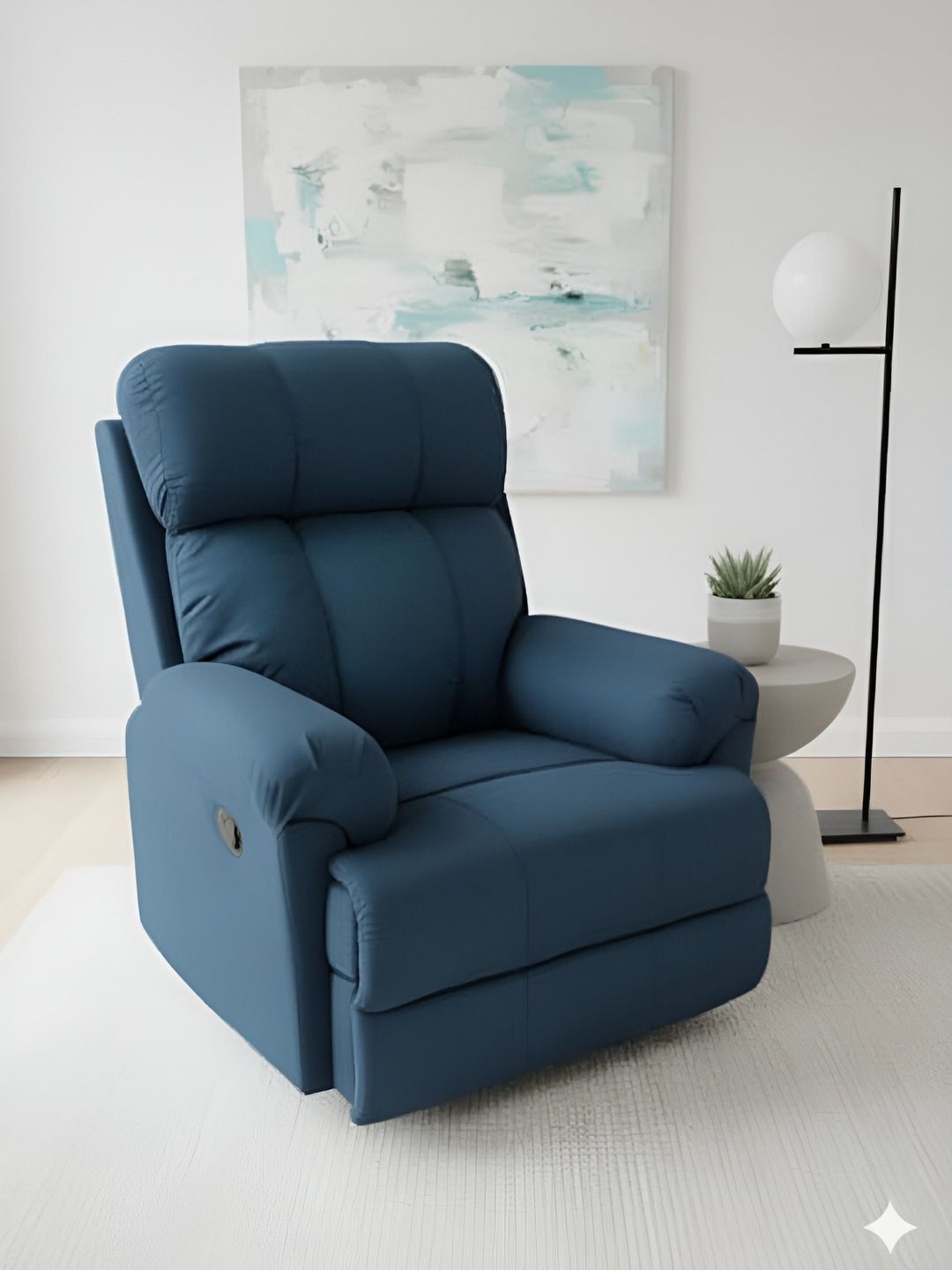 Solis Primus Comfort For All RelaxEase Manual Recliner in Fabric Blue-picture-16