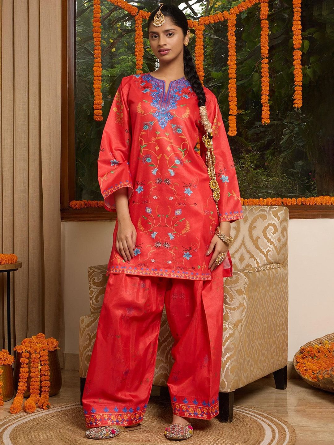 HOUSE OF KARI Lawn Cotton Shimmer Printed Co-Ords-picture-20