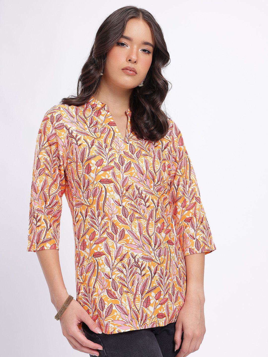 Anouk Rustic Floral Printed Mandarin Straight Kurti-image-19