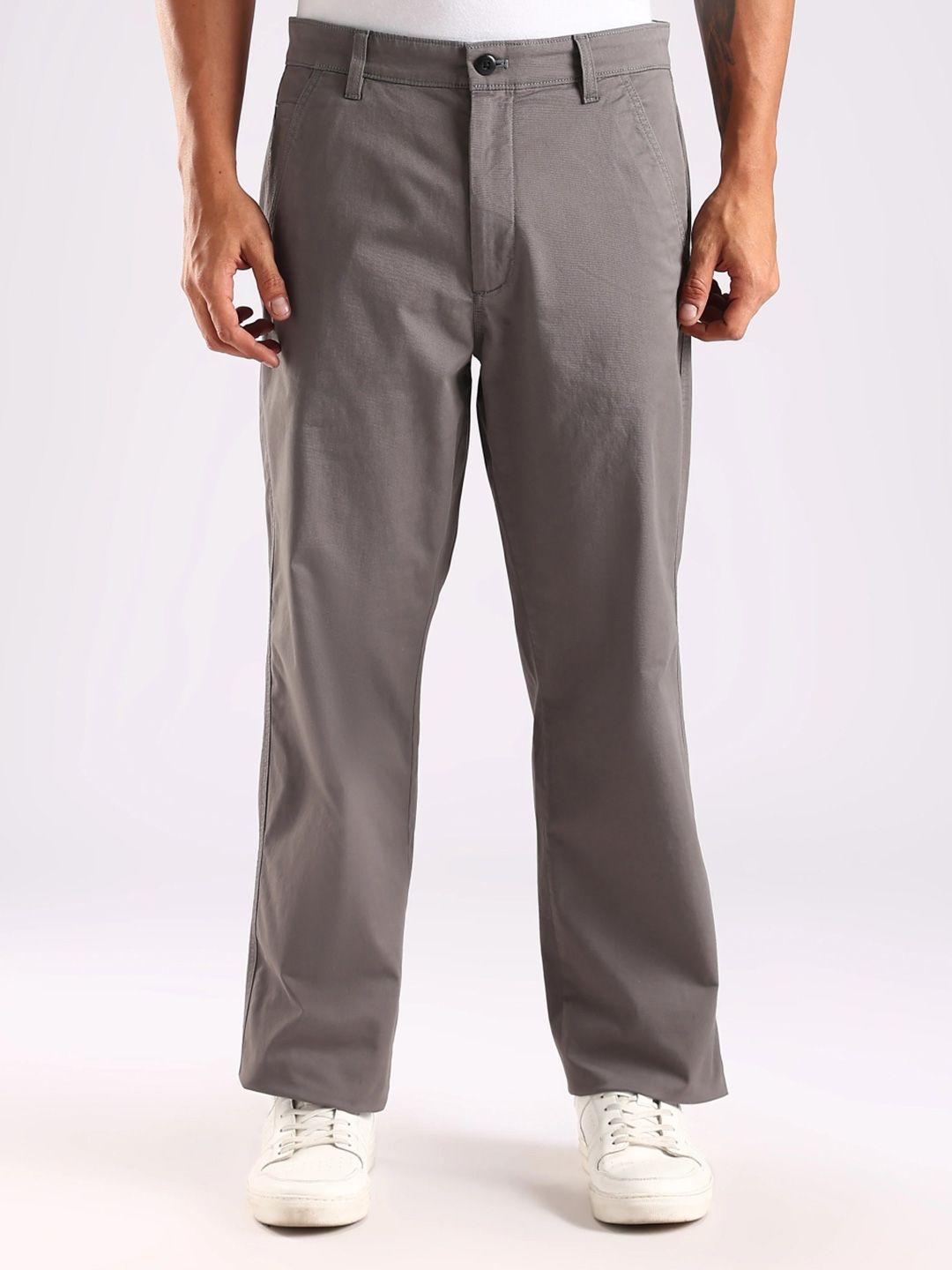 Calvin Klein Jeans Men Mid Rise Straight Fit Chinos Trousers-picture-30