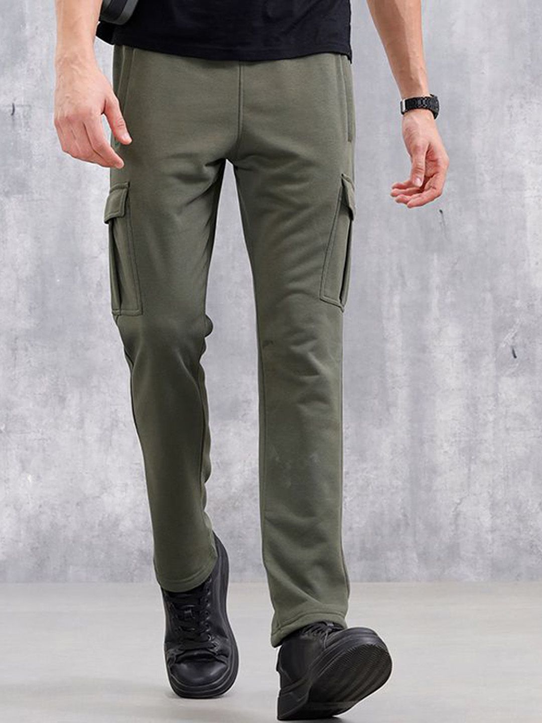 WROGN Men Straight Fit Mid-Rise Track Pants-picture-40