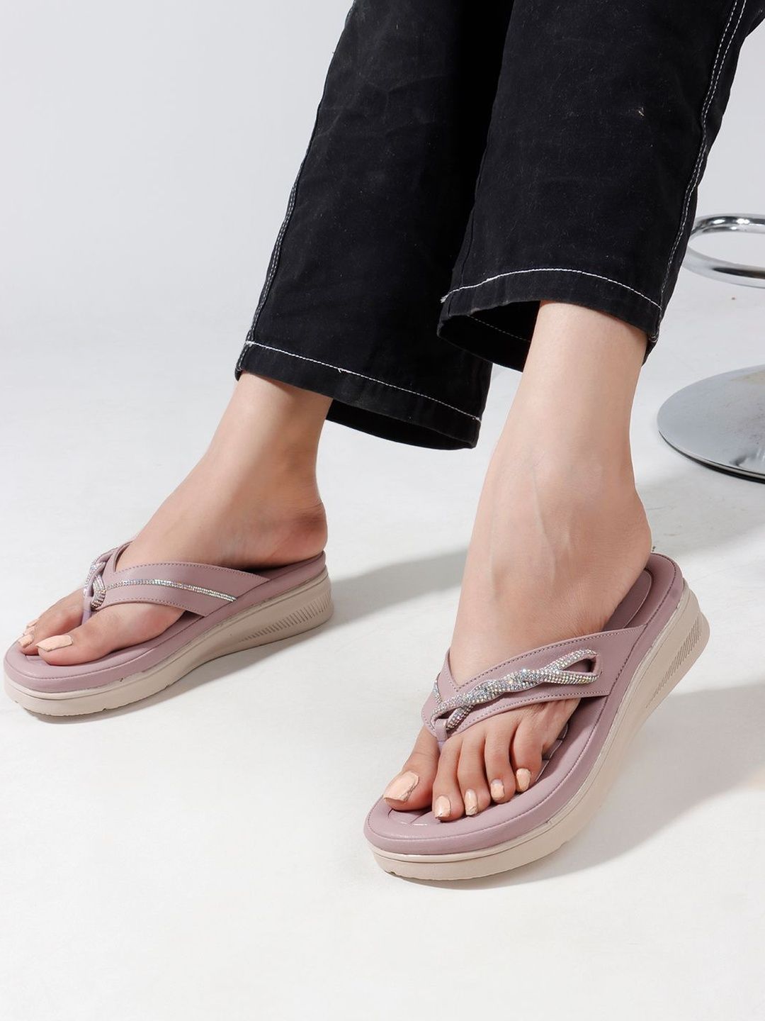 DressBerry Women Embellished T-Strap Flats-picture-40