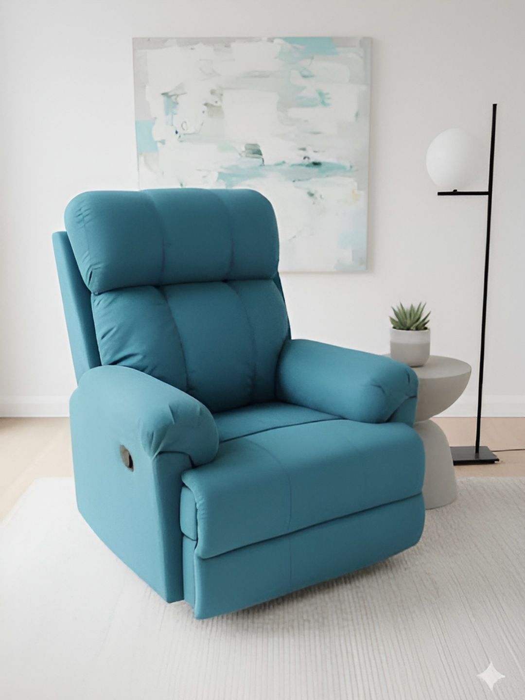 Solis Primus Comfort For All RelaxEase Manual Recliner in Fabric Firozi