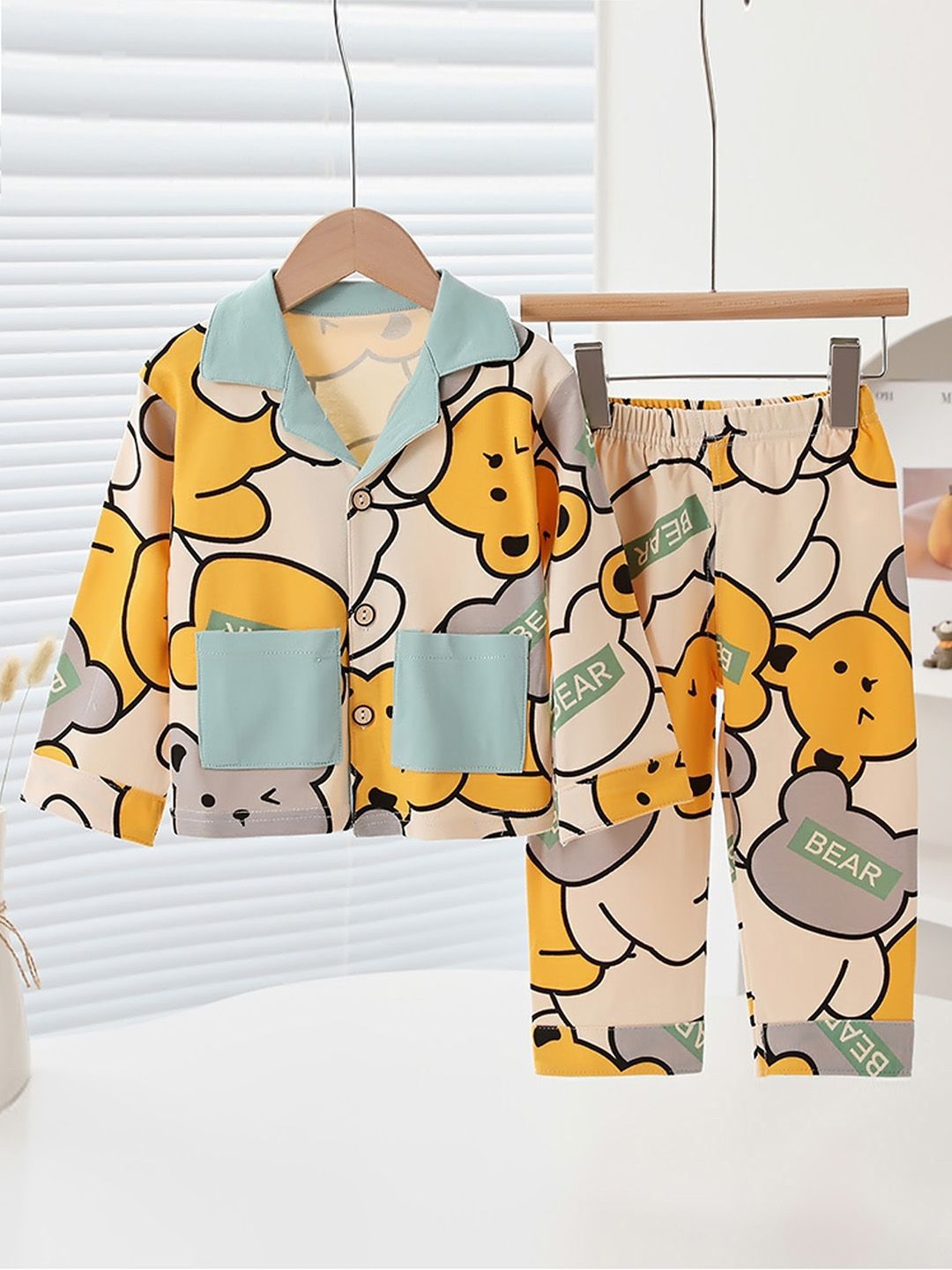 Little Surprise Box LLP Unisex Kids Graphic Printed Soft Cotton Night Suit-picture-51