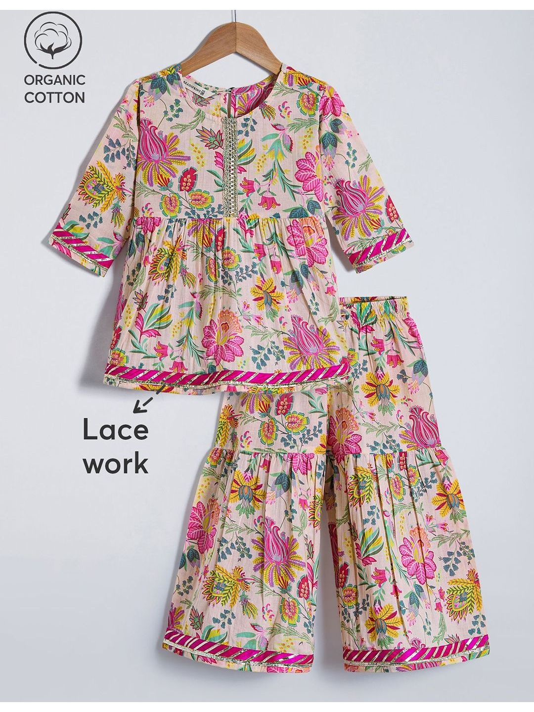 Hopscotch Girls Printed Pure Cotton Kurta Sets-picture-45