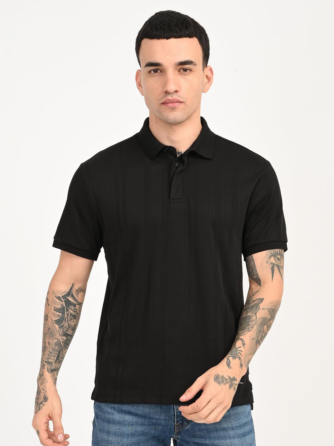 Levis Men Solid Polo Collar Slim Fit T-shirt-image-17
