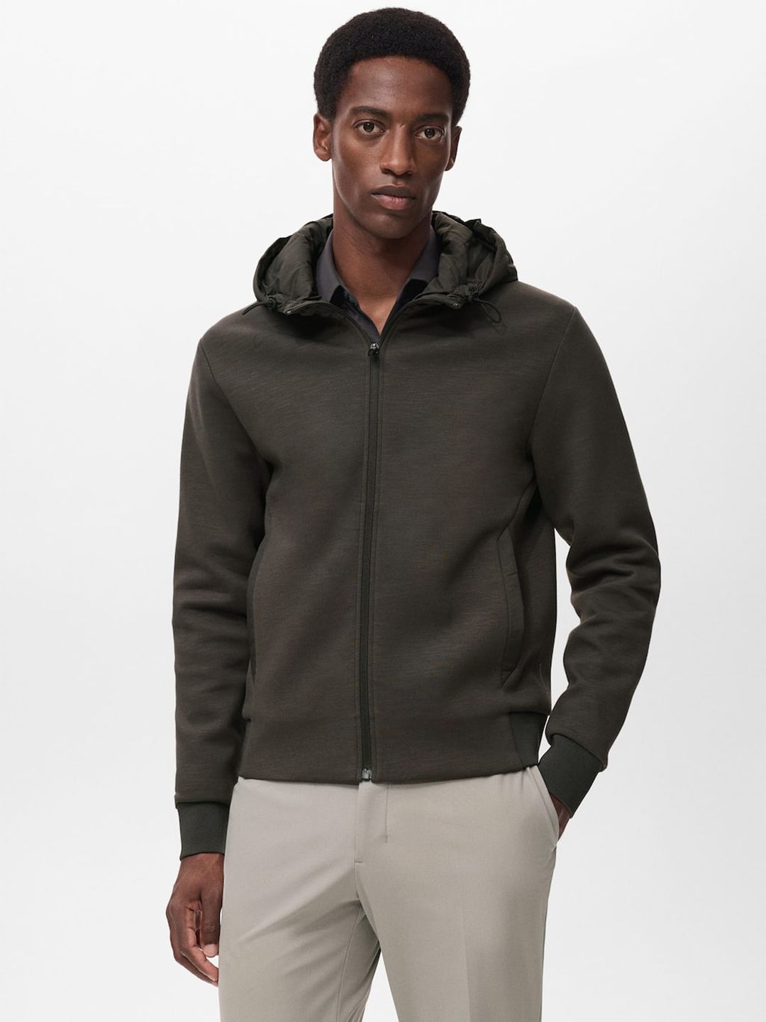 MANGO MAN Hooded Front-Open Sweatshirt-picture-37