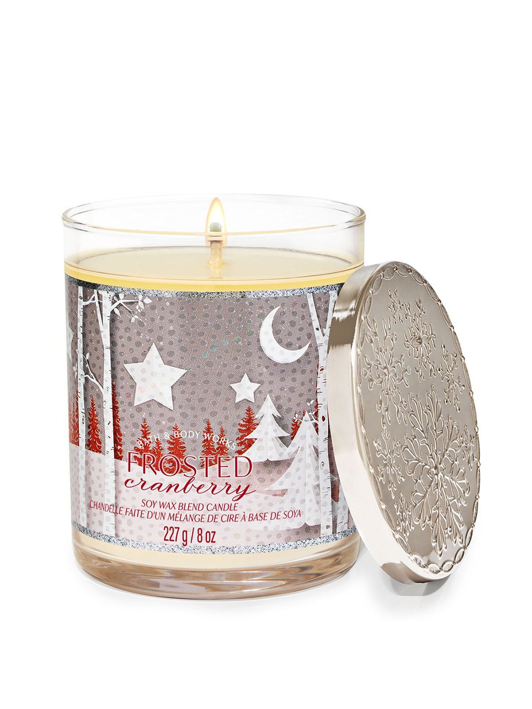 Bath & Body Works Frosted Cranberry Soy Wax Blend Single Wick Candle - 227 g-picture-41
