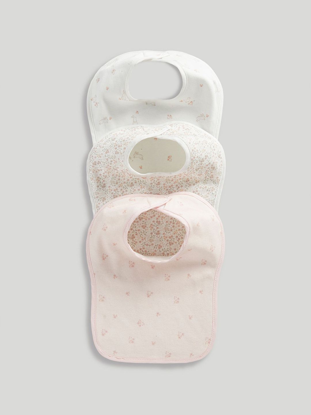 mothercare Infant Girls Pack Of 3 Printed Bibs-picture-39