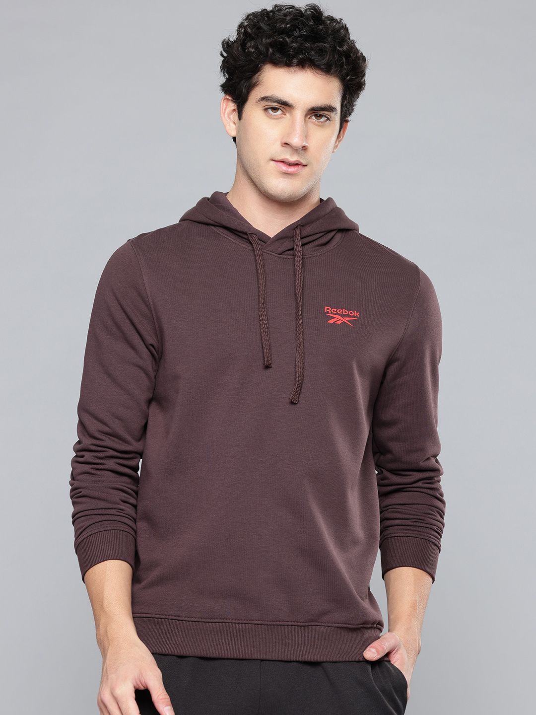 Reebok Brand logo Printed Hooded Sweatshirt-image-7