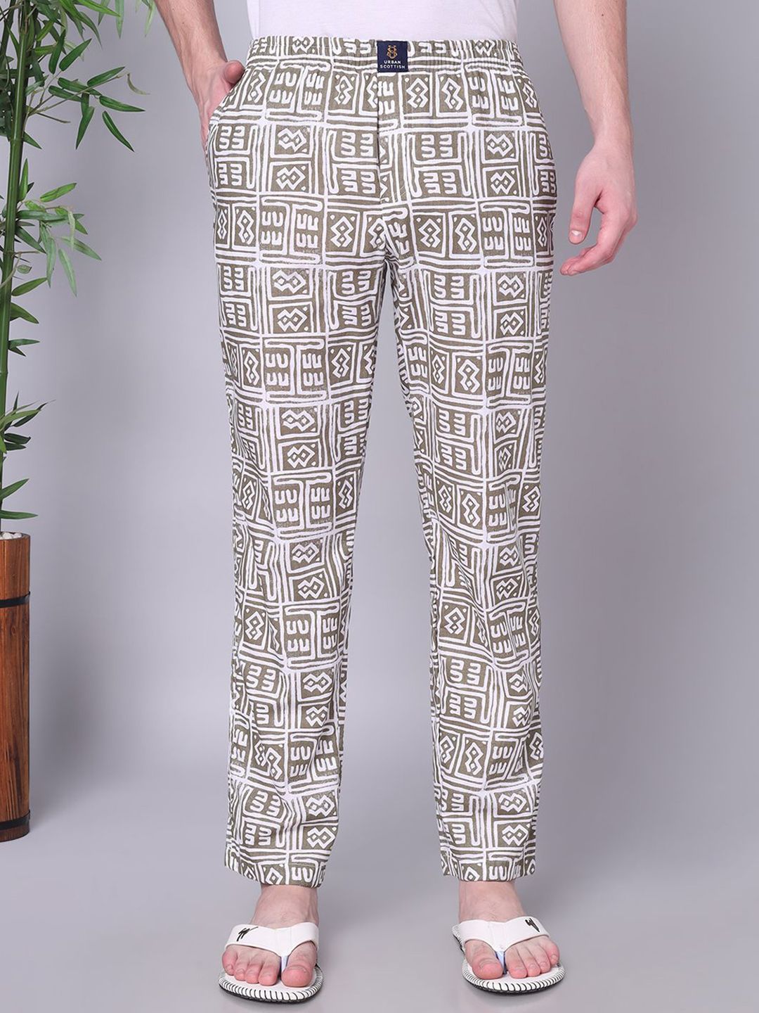 URBAN SCOTTISH Men Printed Pure Cotton Lounge Pants-picture-26