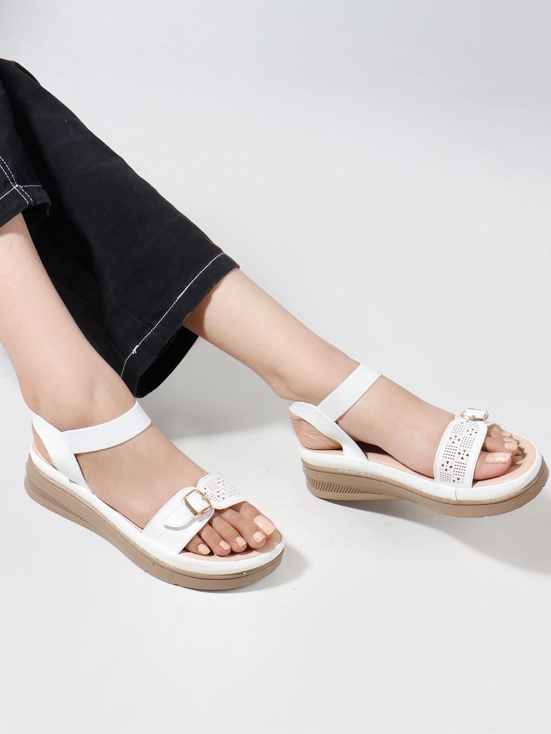 Roadster Women White Open Toe Flats-picture-34