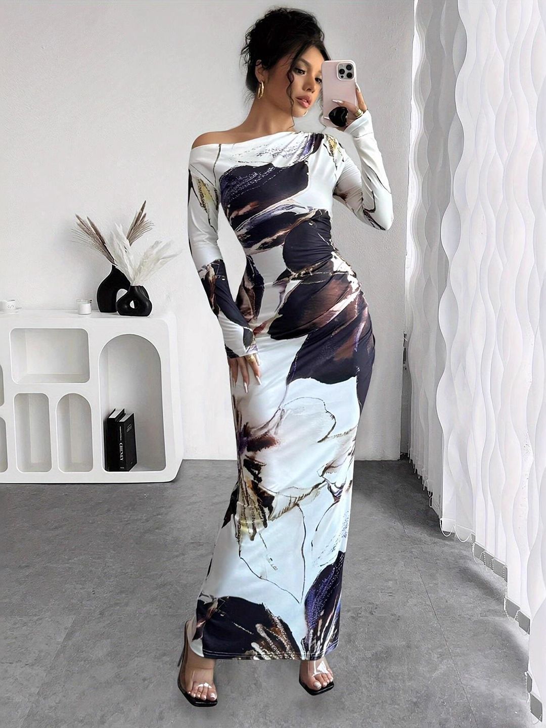 StyleCast x Revolte Women Print Bodycon Maxi Dress-picture-16