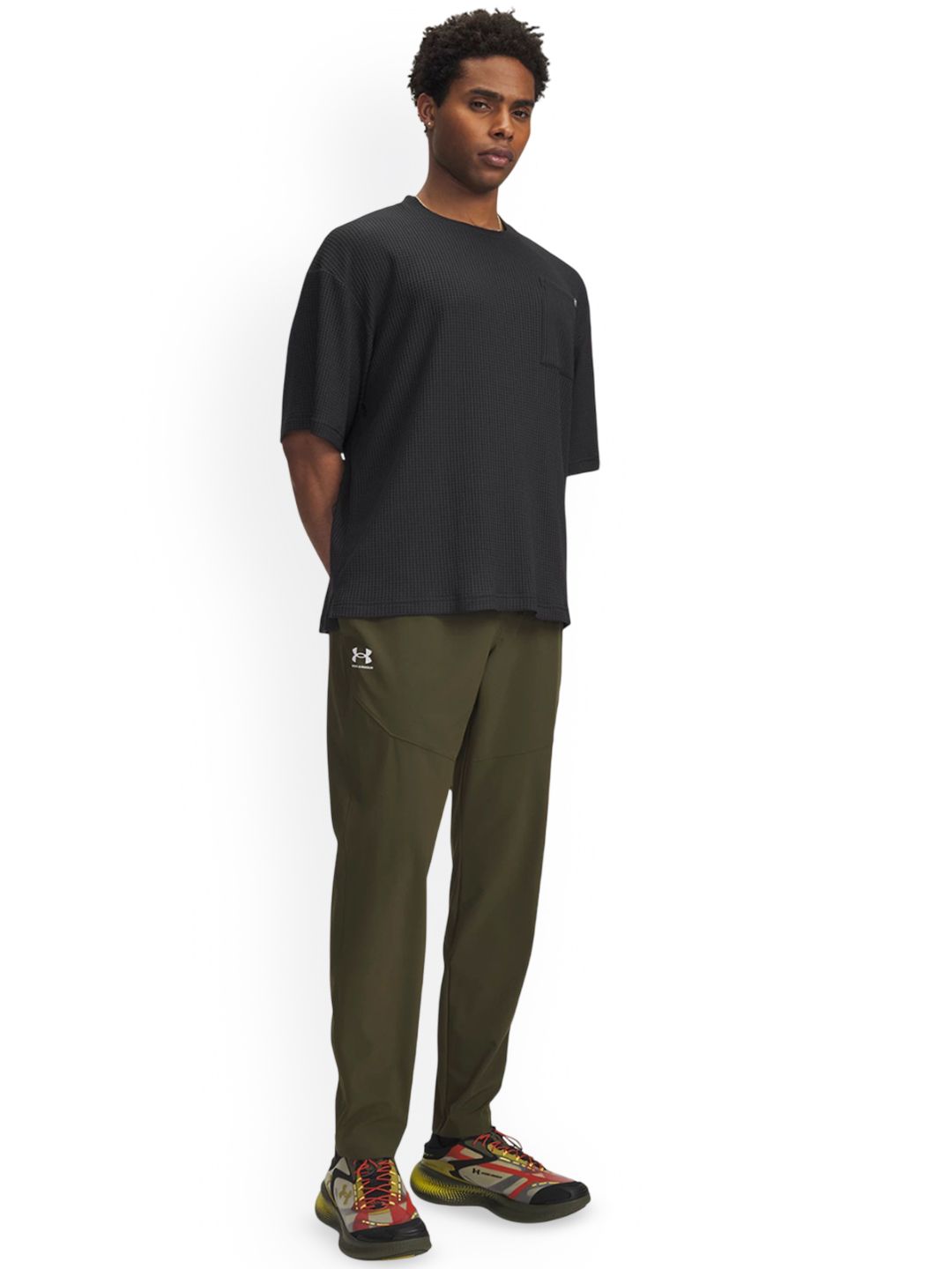 UNDER ARMOUR Men Brand Logo Printed Mid Rise Track Pants-image-28