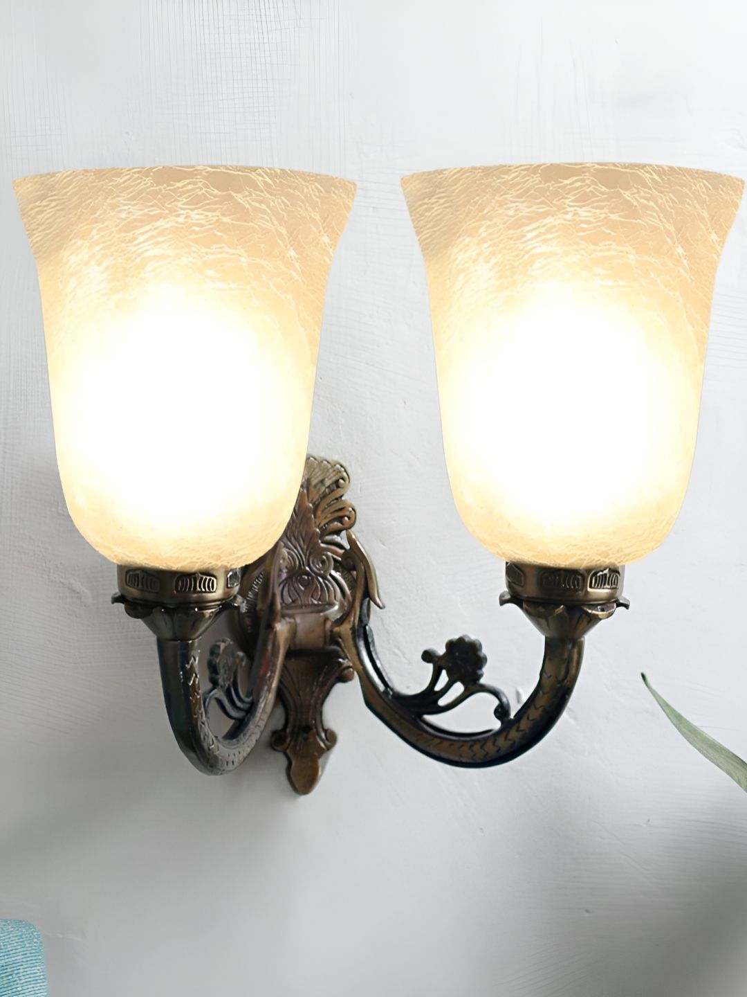 Aura Gold-Toned & White Wall Mounted Abstract Shaped Wall Lamp-image-47