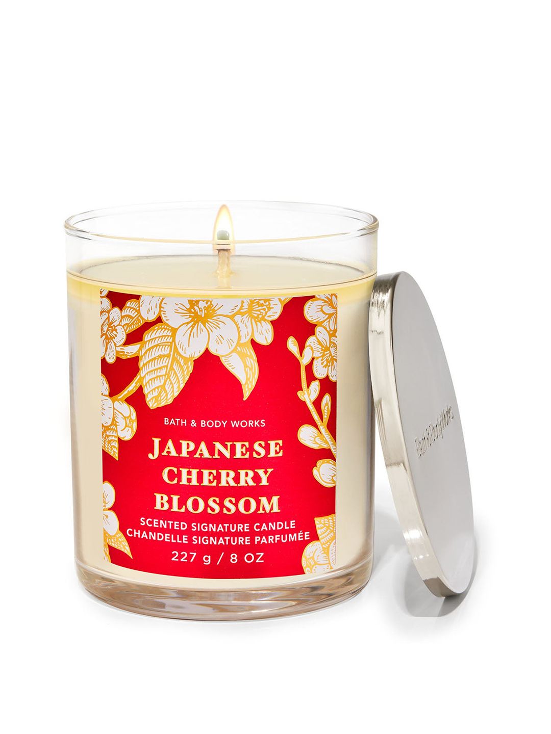Bath & Body Works Japanese Cherry Blossom Soy Wax Blend Single Wick Candle - 227 g-picture-35