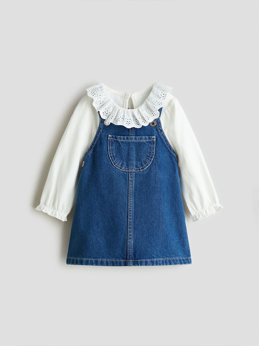 H&M Girls 2-piece dungaree dress and top set-picture-23