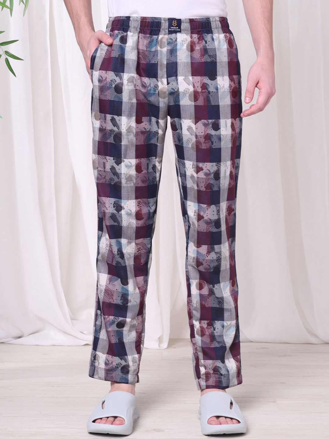 URBAN SCOTTISH Men Printed Pure Cotton Lounge Pants-picture-21