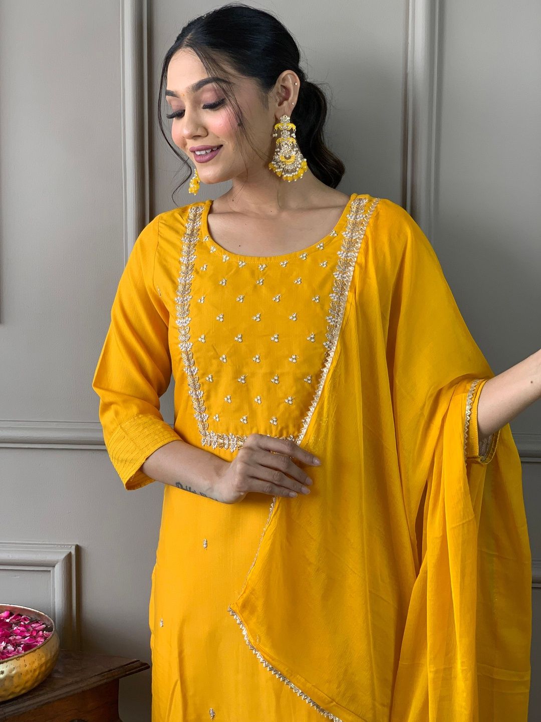 CaniBani Women Embroidered Viscose Rayon Kurta Sets With Dupatta-picture-30