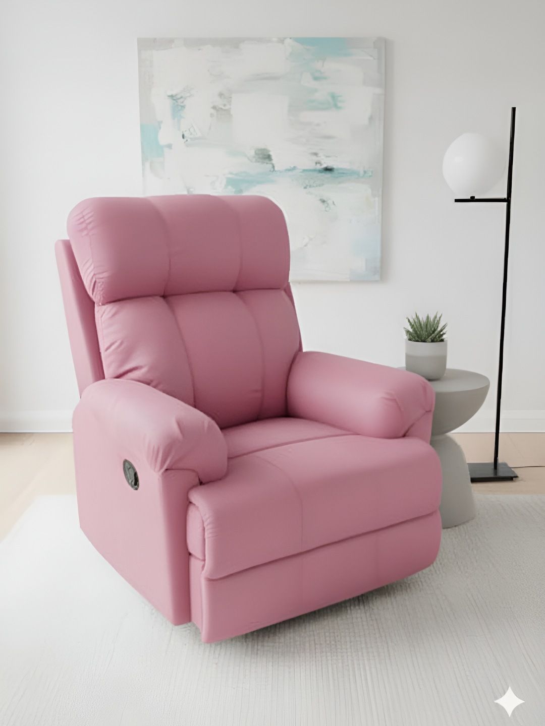 Solis Primus Comfort For All RelaxEase Manual Recliner in Fabric Pink-picture-19