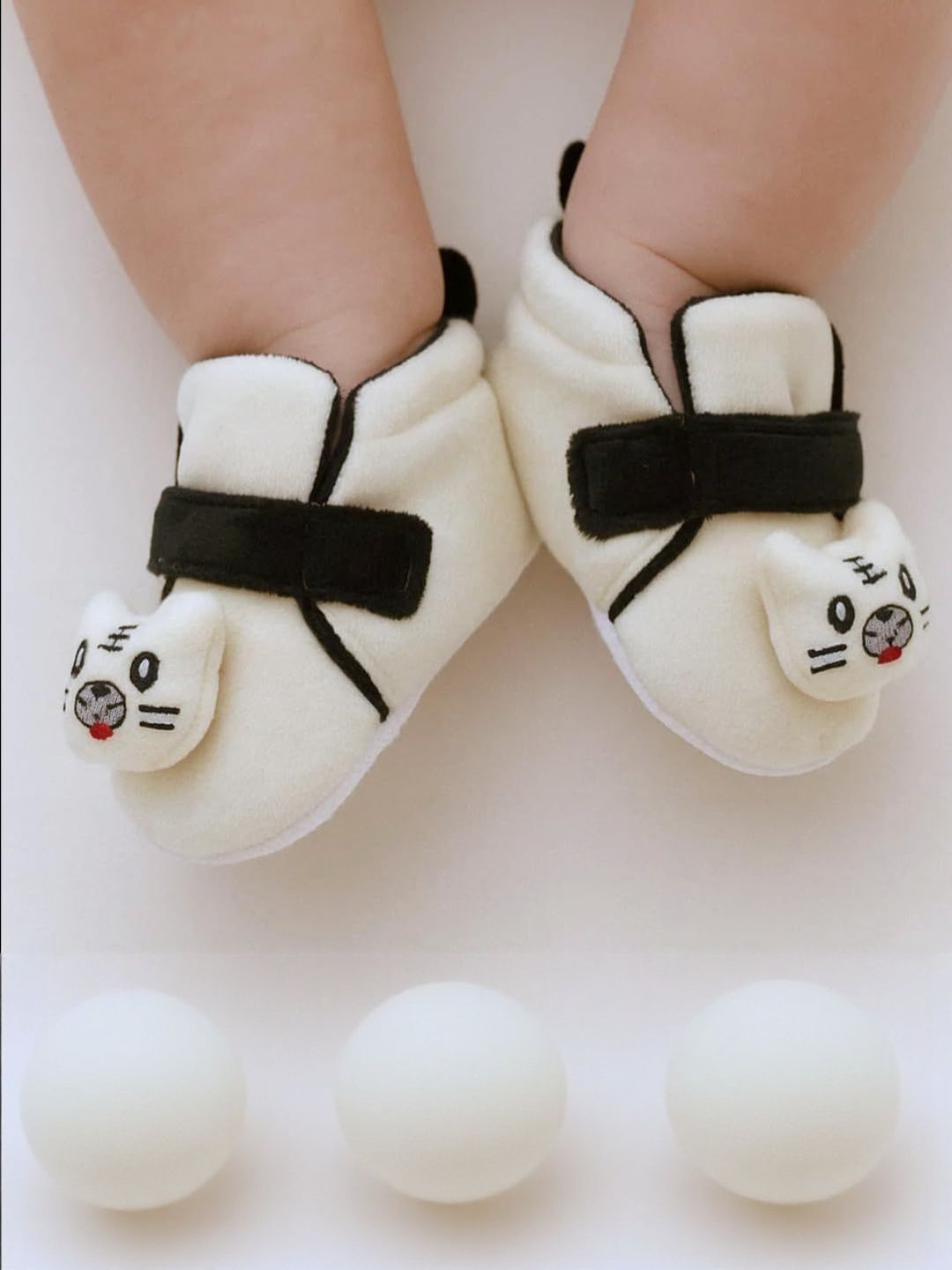 Neska Moda Kids Soft Pre-Walker Animal Face Velcro Fastening Booties-picture-55