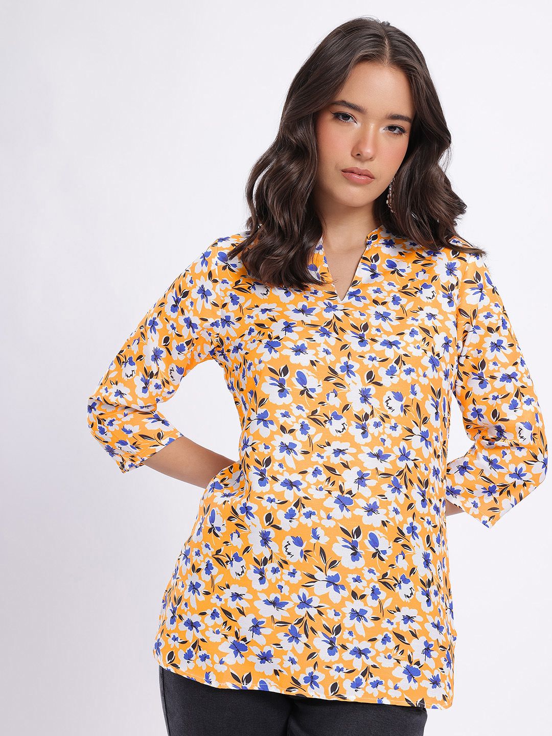 Anouk Rustic Floral Printed Kurti-picture-24