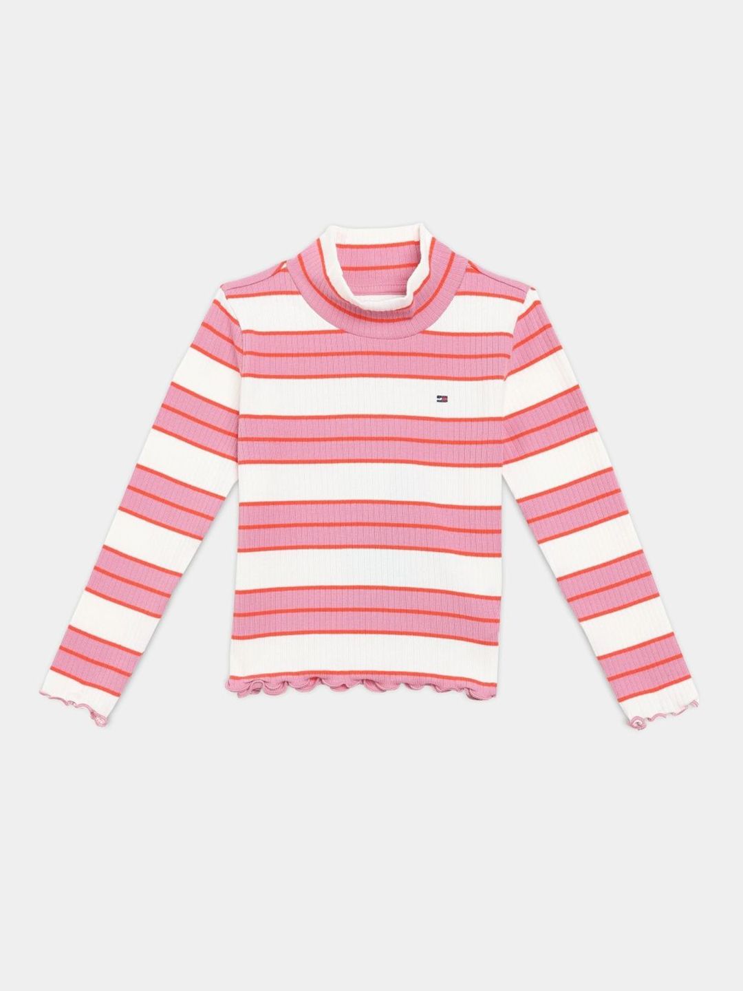 Tommy Hilfiger Girls Striped High Neck Slim Fit T-shirt-picture-39