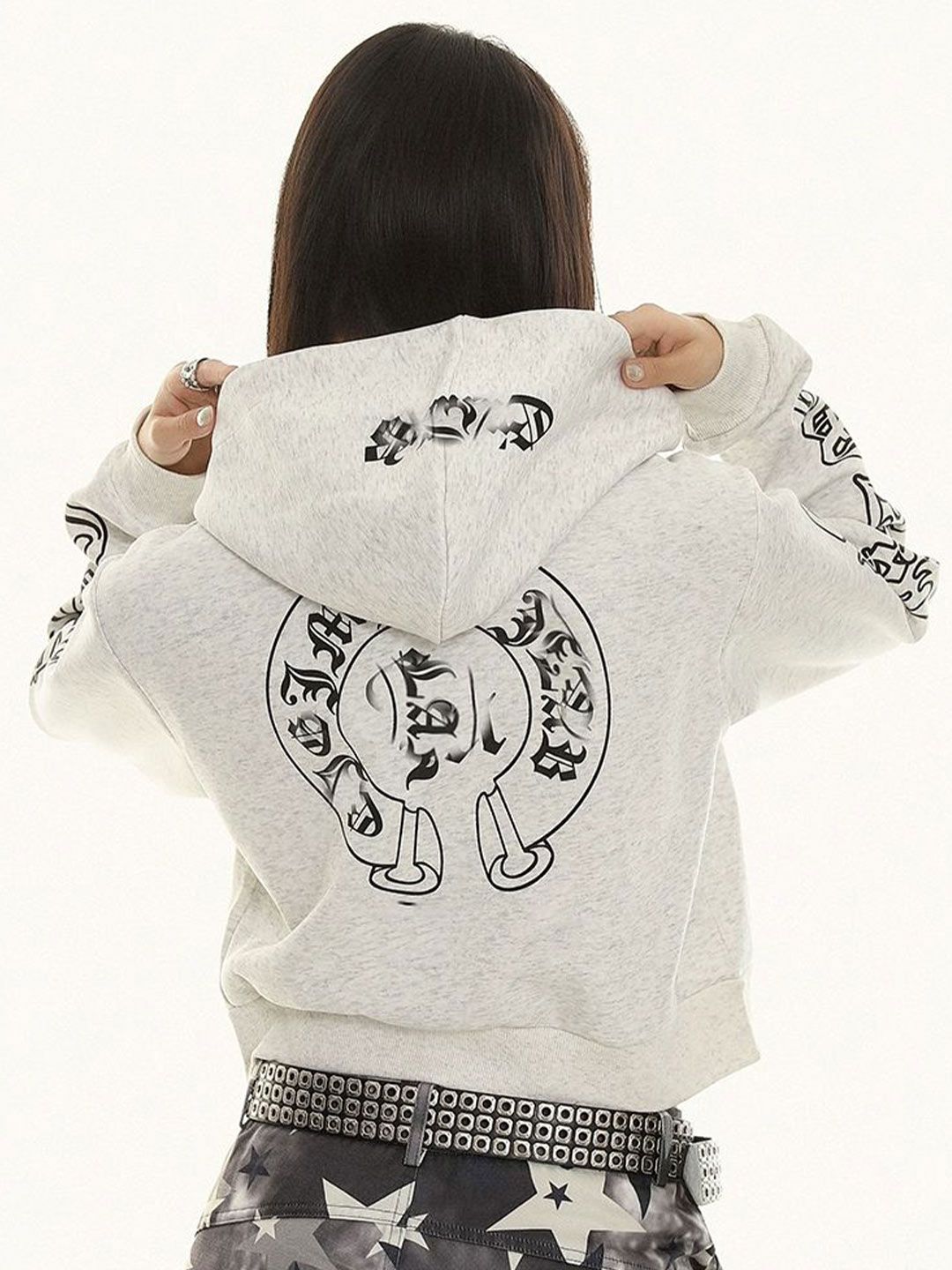 StyleCast x Revolte Typography Printed Hooded Sweatshirt-picture-29